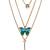 Gold-plated butterfly layered link chain