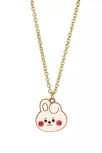 Gold plated cute bts cooky pendant with chain