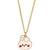Gold plated cute bts cooky pendant with chain