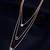 Gold-plated evil eye cz 3 layer link chain