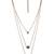 Gold-plated evil eye cz 3 layer link chain