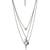 Silver-plated layered unicorn pendant chain