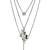 Silver-plated layered unicorn pendant chain
