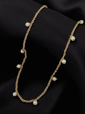 Gold-plated artificial beads chain 1