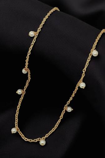 Gold-plated artificial beads chain