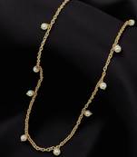 Gold-plated artificial beads chain