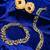 Gold-plated pearl and mirror studded anklet | wedding payal