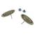 silver oxidized metal stud earrings with intricate circular design earrings