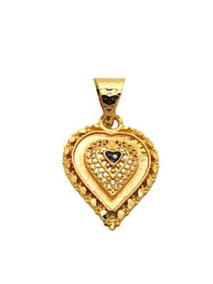 Gold plated heart shape pendant forwomen and girls 2