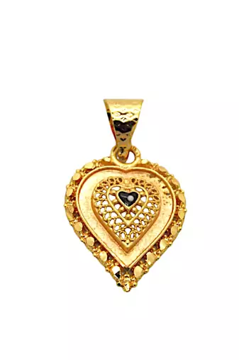 Gold plated heart shape pendant forwomen and girls