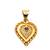 Gold plated heart shape pendant forwomen and girls