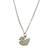 Silver-plated cream duck pendant with chain for women