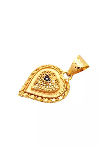 Gold plated heart shape pendant forwomen and girls