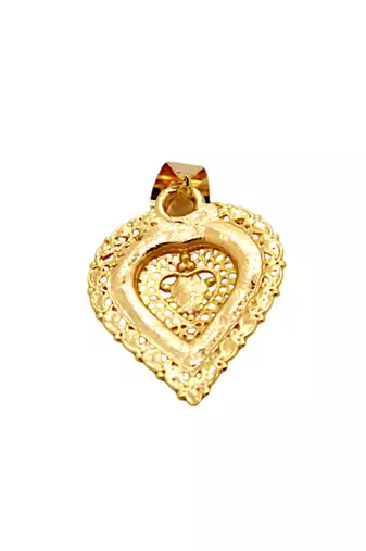 Gold plated heart shape pendant forwomen and girls