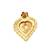 Gold plated heart shape pendant forwomen and girls