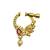Gold-plated cz-studded screw stud nose ring