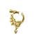 Gold-plated cz-studded screw stud nose ring