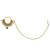 Gold-plated rajwadi clip on nose ring with chain nathiya