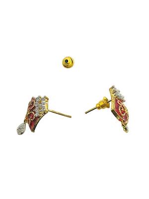 Gold-plated zirconia studded mangalsutra set | mangalsutra with chain and earrings 5