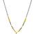 Gold plated leaf pattern chain with pendant mangalsutra