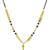 Gold plated leaf pattern chain with pendant mangalsutra