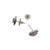 Gold plated black beaded pink ad stone mangalsutra with earrings