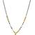 Leaf pattern gold plated chain with pendant mangalsutra