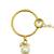 Gold-plated kundan studded nose ring with chain nathiya