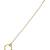 Gold-plated kundan studded nose ring with chain nathiya