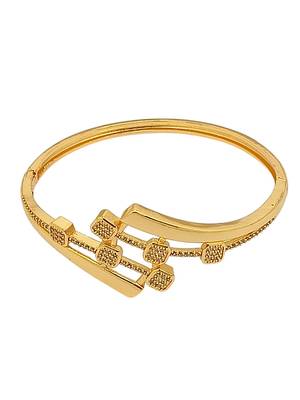 Gold plated statement kada bracelet 2