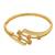 Gold plated statement kada bracelet