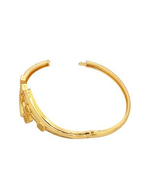 Gold plated statement kada bracelet 3