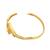 Gold plated statement kada bracelet