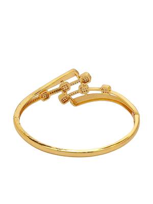 Gold plated statement kada bracelet 4