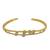 Gold plated cubic zircon studded stylish cuff bracelet