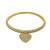 Gold plated cubic zircon heart design bracelet