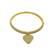 Gold plated cubic zircon heart design bracelet