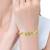 Gold plated stylish cubic zircon bracelet