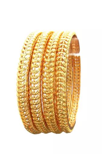 Set of 4 gold plated traditional bangles