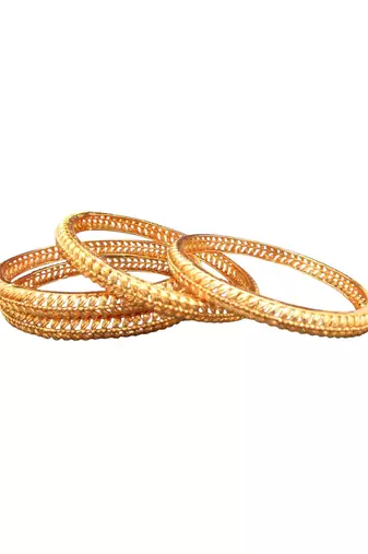 Set of 4 gold plated traditional bangles