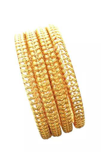Set of 4 gold plated traditional bangles