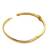 Gold plated cubic zircon studded star & moon design bracelet with ring