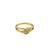 Gold plated cubic zircon studded star & moon design bracelet with ring