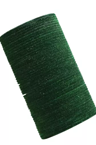 Metal 36pc glossy dark green velvet bangle set