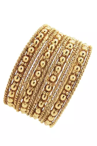 Set of 12 gold plated bangles