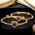 Gold plated multi designs banglestyle kada bracelet