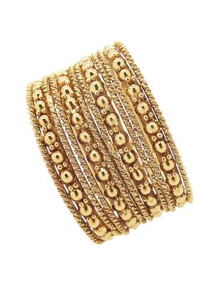 Set of 12 gold plated bangles 4
