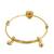 Gold plated multi designs banglestyle kada bracelet