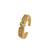 Gold plated zirconia studded cuff bracelet with ring