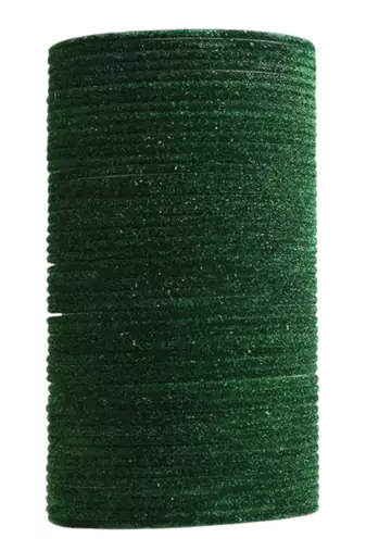 Metal 36pc glossy dark green velvet bangle set